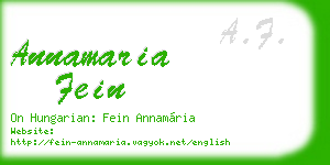 annamaria fein business card